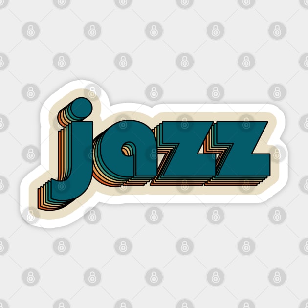 Jazz // Jazz Retro Rainbow Typography Style // 70s Sticker by Vincentstore.id